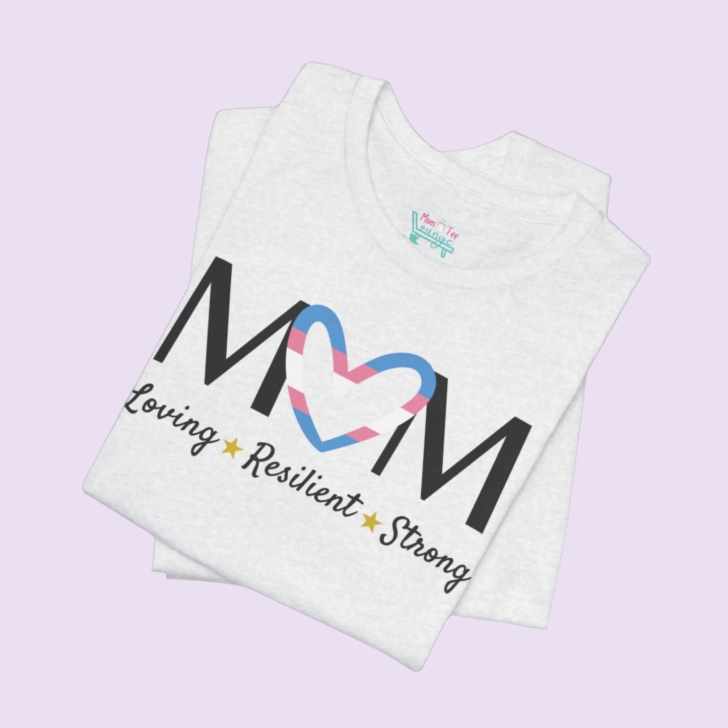 Transgender Pride Heart MOM Tee