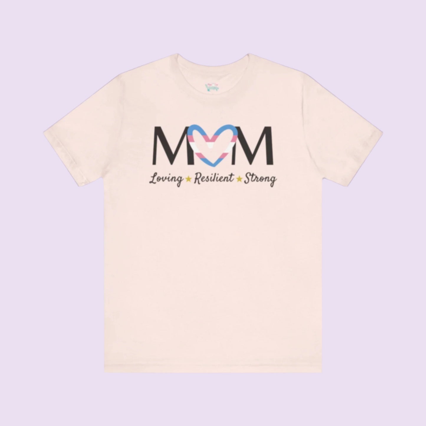 Transgender Pride Heart MOM Tee