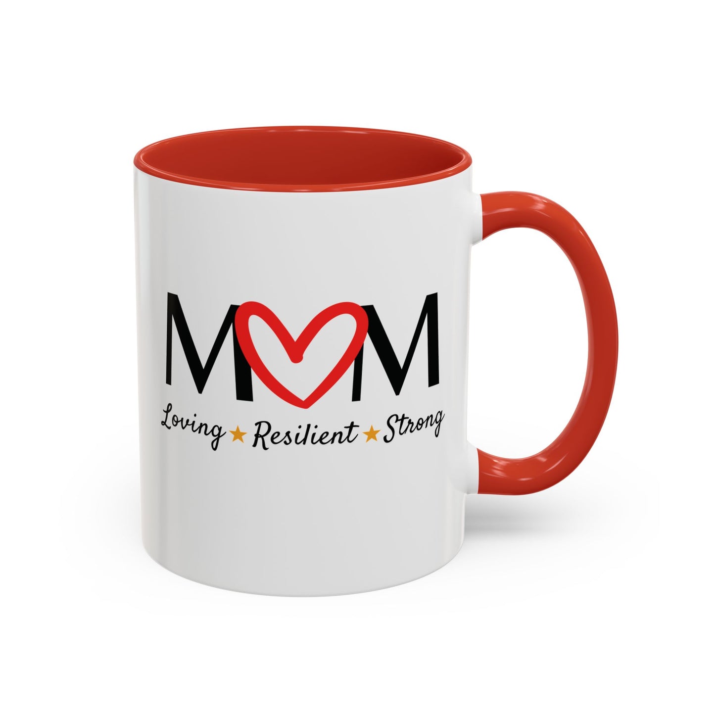 Red Heart MOM Mug