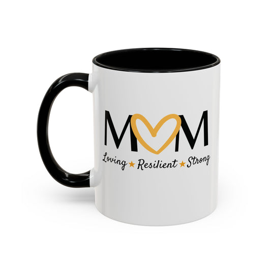 Yellow Heart MOM Mug
