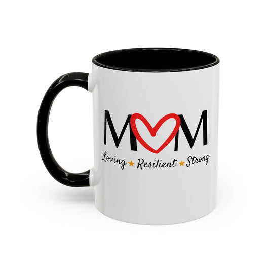 Red Heart MOM Mug