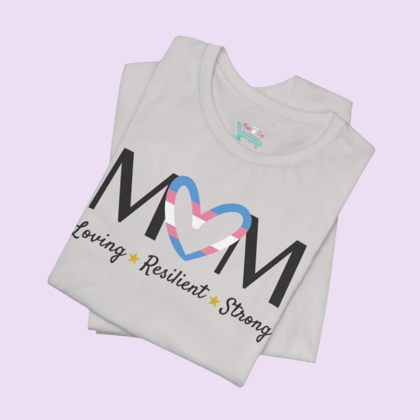 Transgender Pride Heart MOM Tee