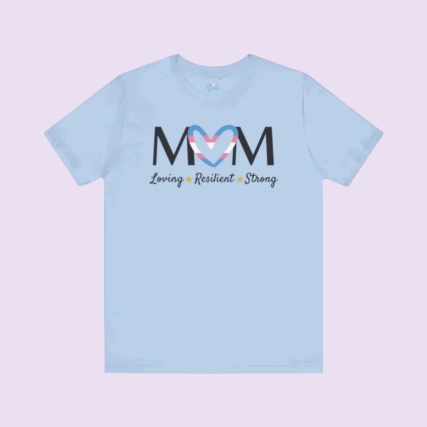 Transgender Pride Heart MOM Tee
