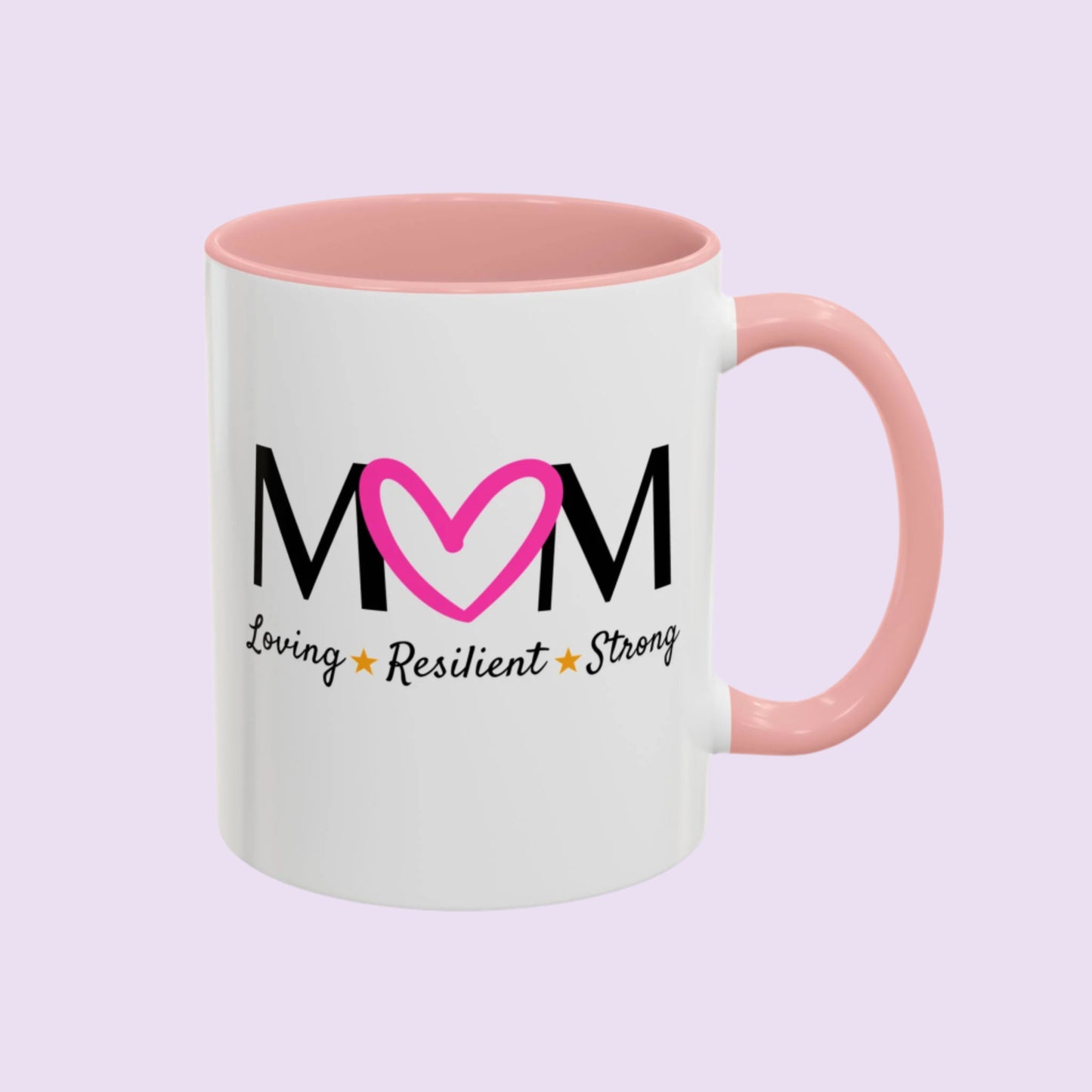 Fuchsia Heart MOM Mug
