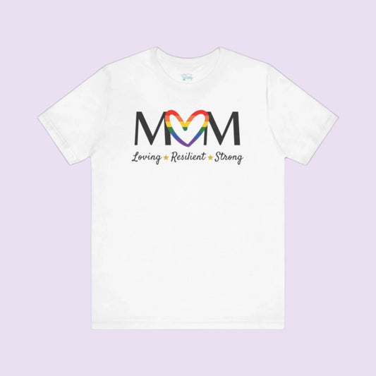 Gay Pride Heart MOM Tee
