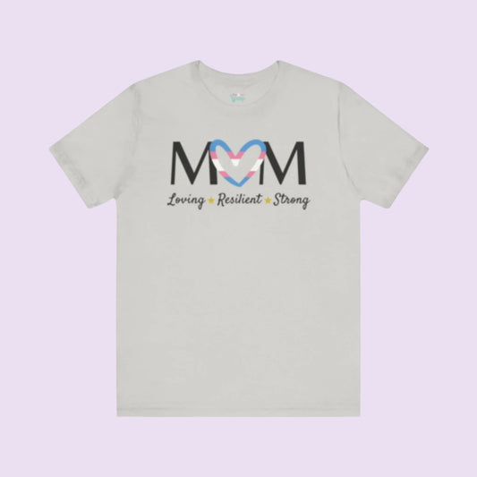 Transgender Pride Heart MOM Tee