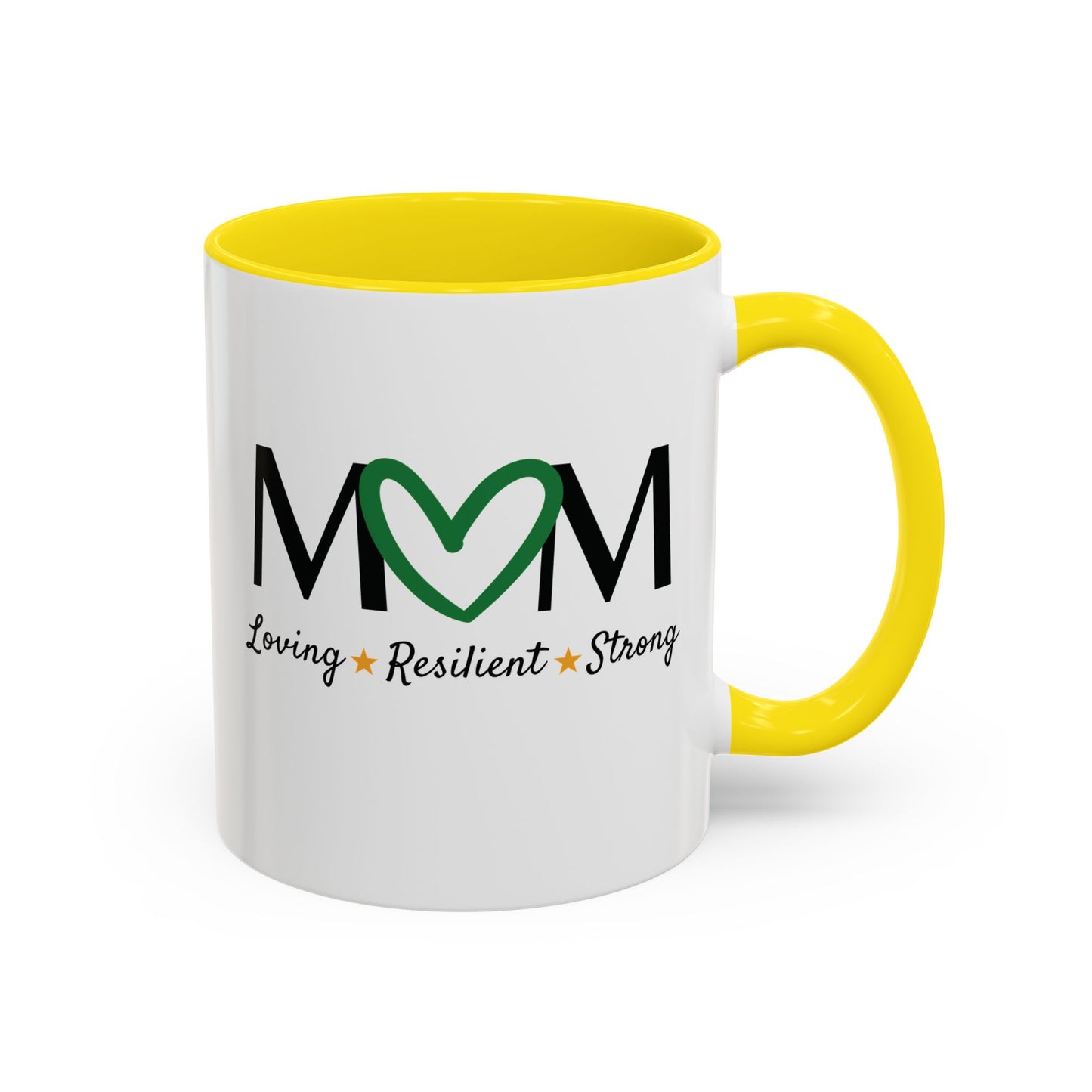 Green Heart MOM Mug