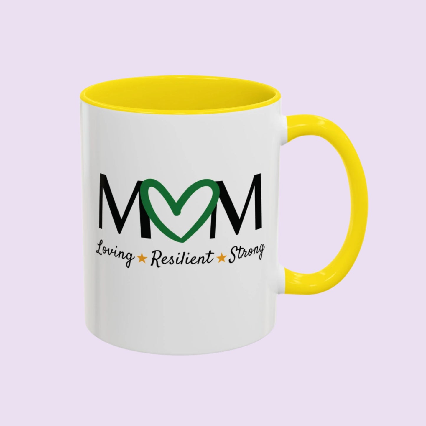 Green Heart MOM Mug