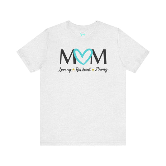 Cyan Heart MOM Tee
