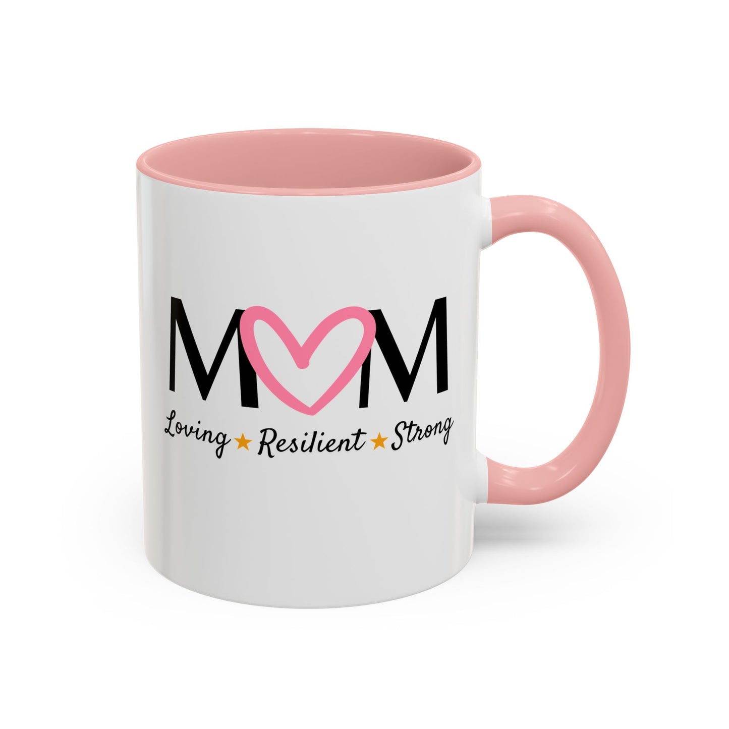Pink Heart MOM Mug