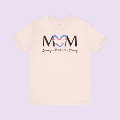 Transgender Pride Heart MOM Tee