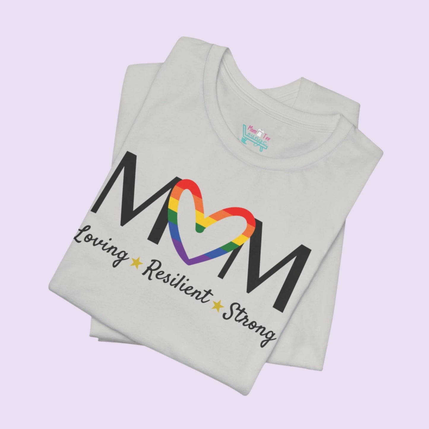 Gay Pride Heart MOM Tee