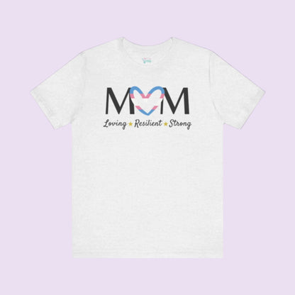 Transgender Pride Heart MOM Tee