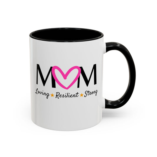 Fuchsia Heart MOM Mug