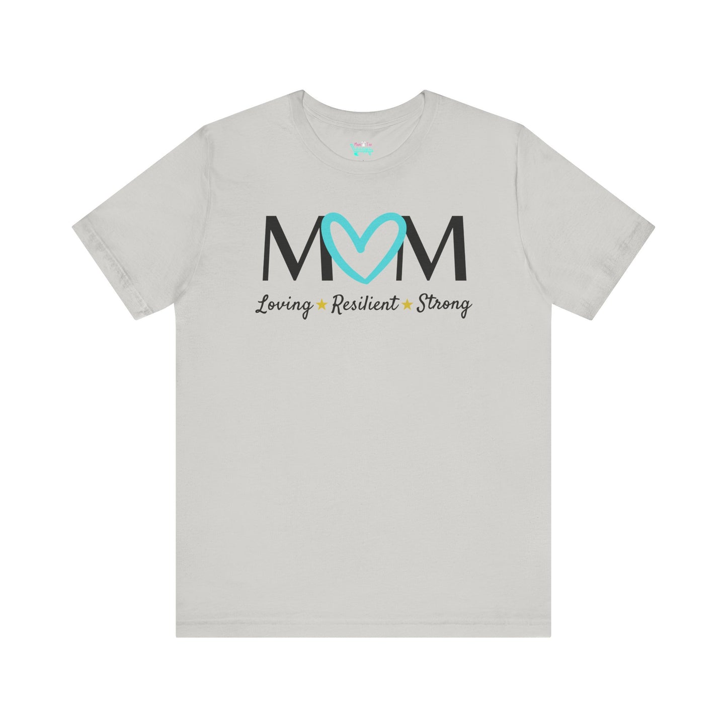 Cyan Heart MOM Tee