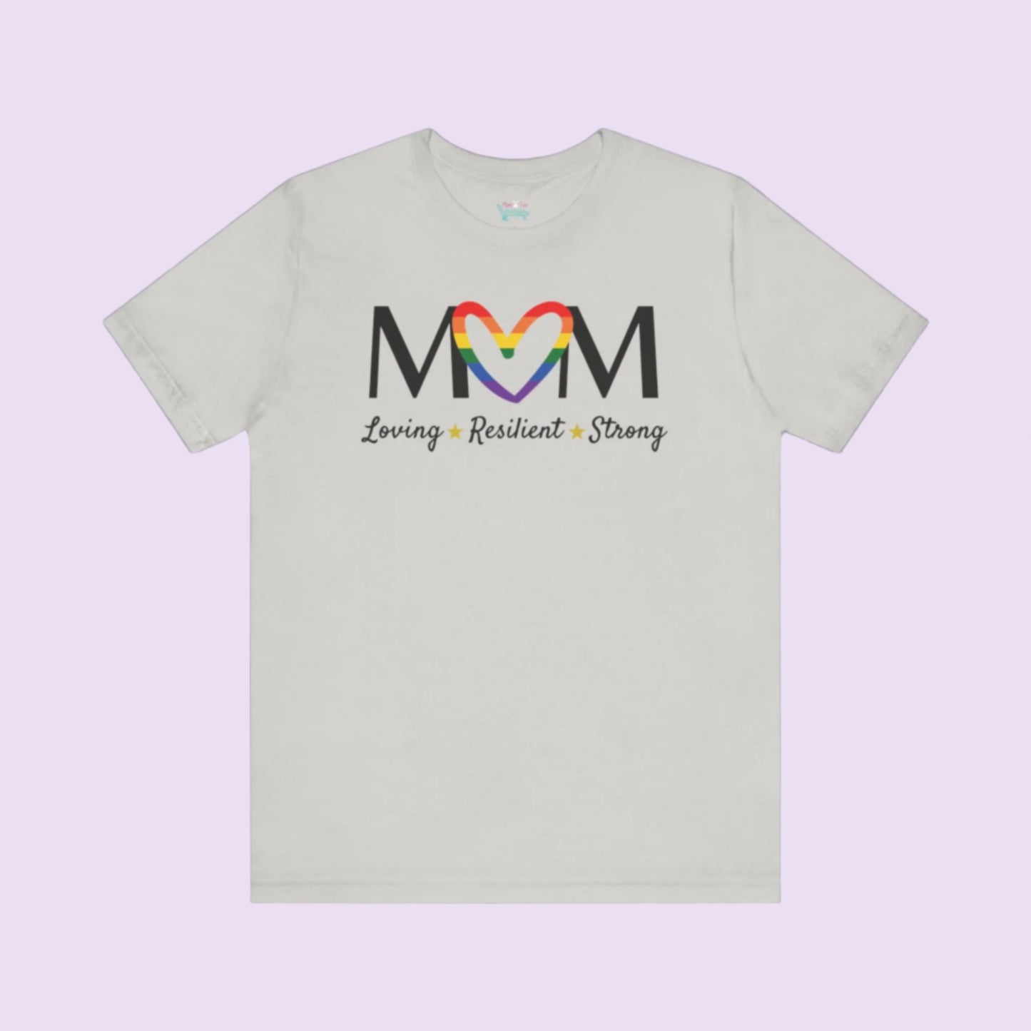 Gay Pride Heart MOM Tee
