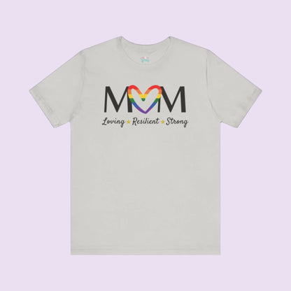 Gay Pride Heart MOM Tee