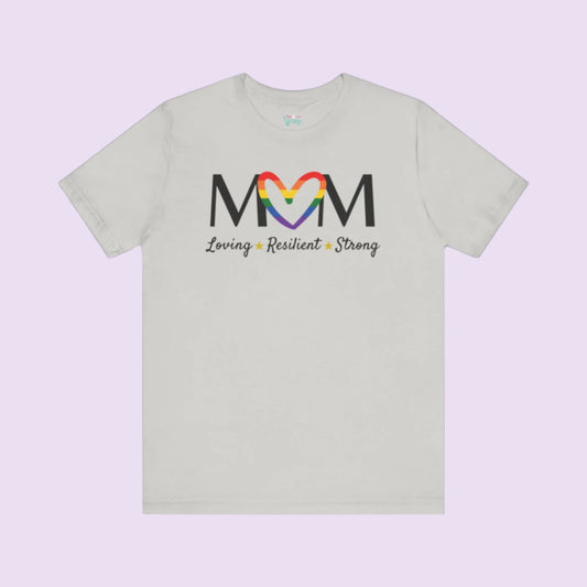 Gay Pride Heart MOM Tee