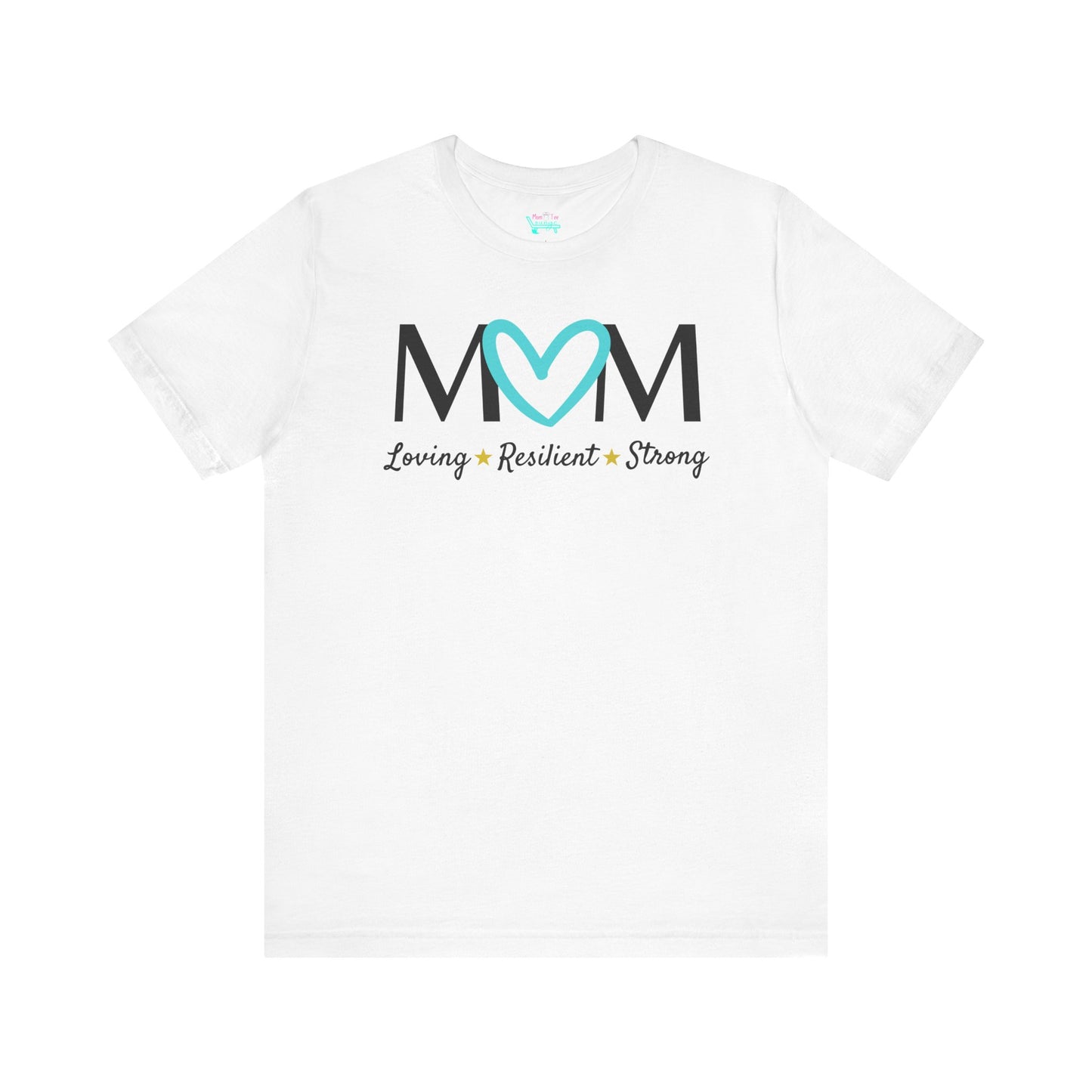Cyan Heart MOM Tee