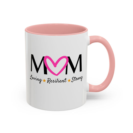 Fuchsia Heart MOM Mug