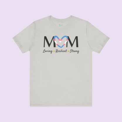 Transgender Pride Heart MOM Tee