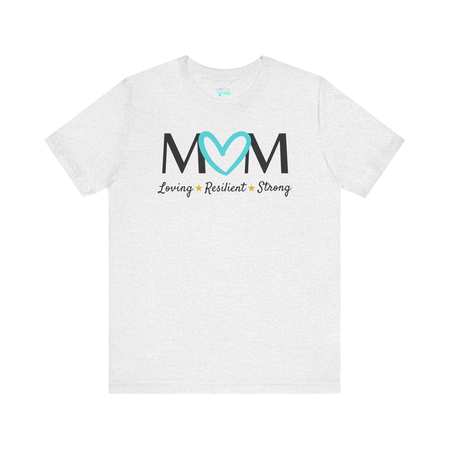 Cyan Heart MOM Tee