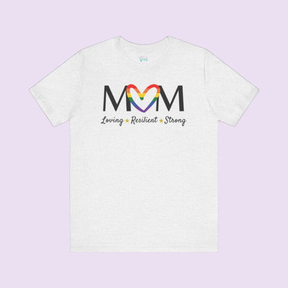 Gay Pride Heart MOM Tee